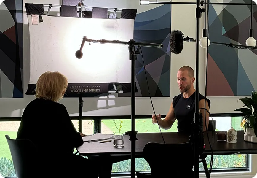 Nick Bell in the documentary series Do You Want To Live Forever?